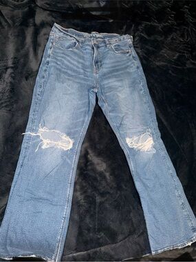 American Eagle Blue Denim Jeans with Classic Stitching